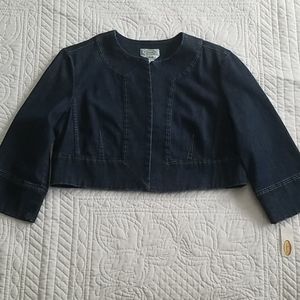 ❣❣FINAL PRICE❣❣Talbots Crop Jean Jacket Size 14
